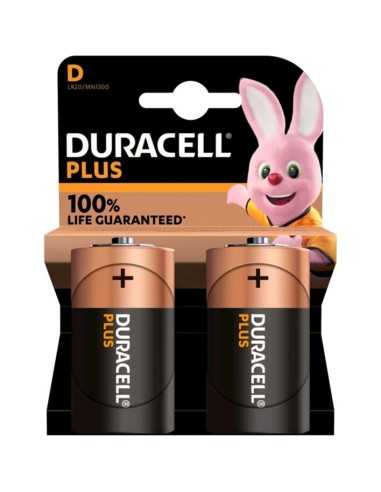 Duracell batterij Plus 100% extra life MN1300/LR20/D BP2