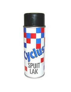 Cyclus spuitlak 400cc zwart glans