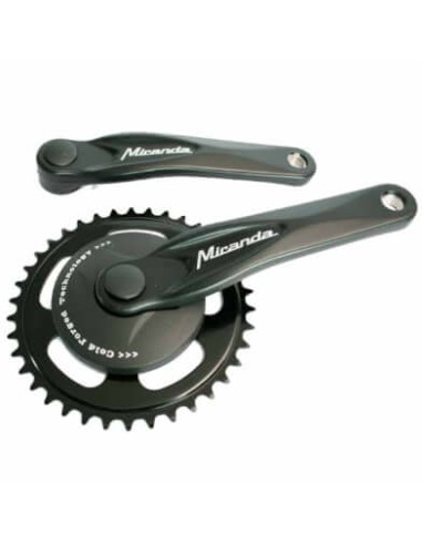 Miranda crankstel 38t Alfa 1 disc 92mm zwart