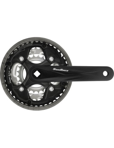 Sunrace crankstel M50 42/34/24 zwart