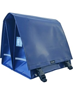 Clarijs fietstas dubbel XL PVC 46L met uitsparing d blauw