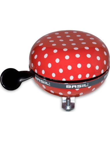 Basil bel Ding Dong 80mm Polkadot rood/wit