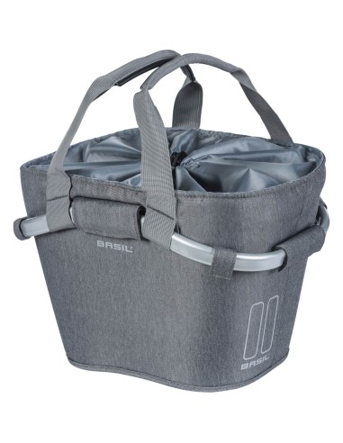 Basil mand front 2day Carry All KF 15L grey melee 20x26x19c