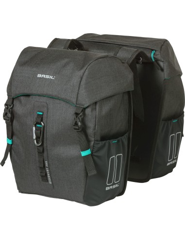 Basil fietstas dubbel Discovery zwart melee 18L