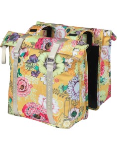 Basil fietstas dubbel Bloom Field yellow 28-35L