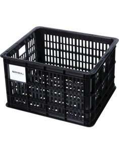 Basil fietskrat M black 29.5L recycled