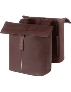 Basil fietstas dubbel City roasted brown 28-32L