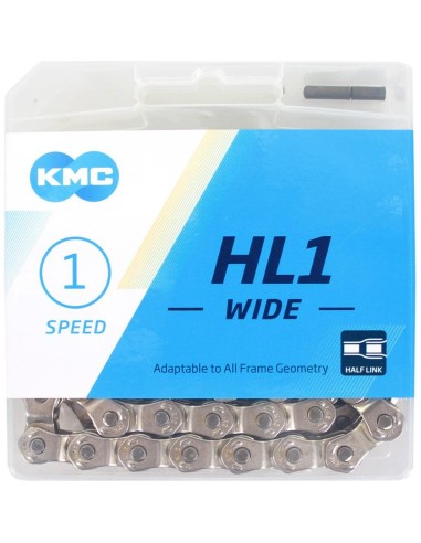 KMC ketting HL1 1/8 wide silver 100s