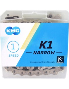 KMC ketting K1 3/32 narrow silver 100s