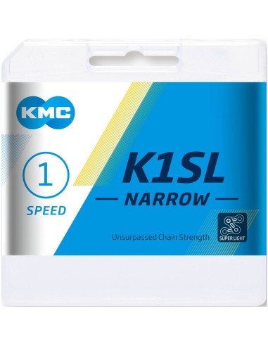 KMC ketting K1SL 3/32 narrow silver 100s