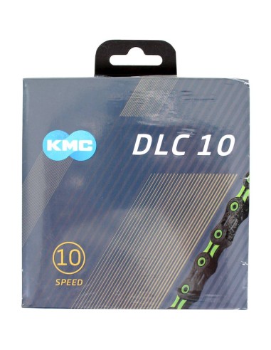 KMC ketting DLC10 black/green 116s