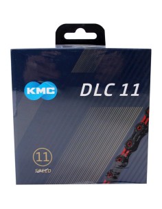 KMC ketting DLC11 black/red 118s