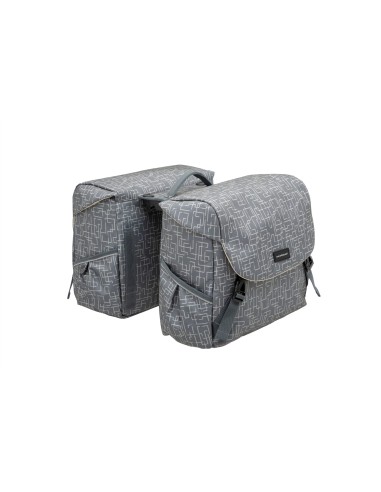 New Looxs fietstas dubbel Mondi Joy Ivy grey Racktime 38L