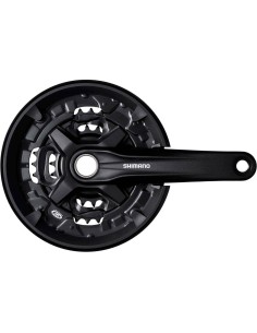 Shimano crankstel MT210 9sp 44/32/22T+cg zwart