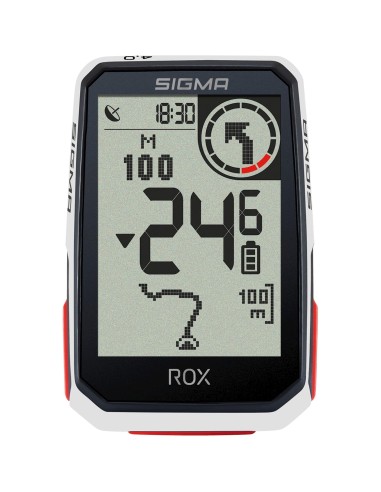 Sigma fietscomputer ROX 4.0 GPS White HR top mount set