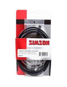 Simson versn kabel Nexus rvs zwart