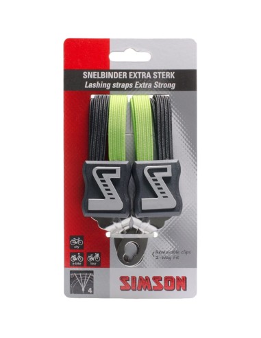 Simson snelbinder extra strong zwart/groen