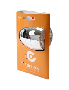 Cortina koplamp Amsterdam batterij chroom