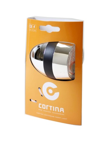 Cortina koplamp Amsterdam dynamo chroom/zwart