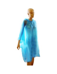 Poncho plastic blauw