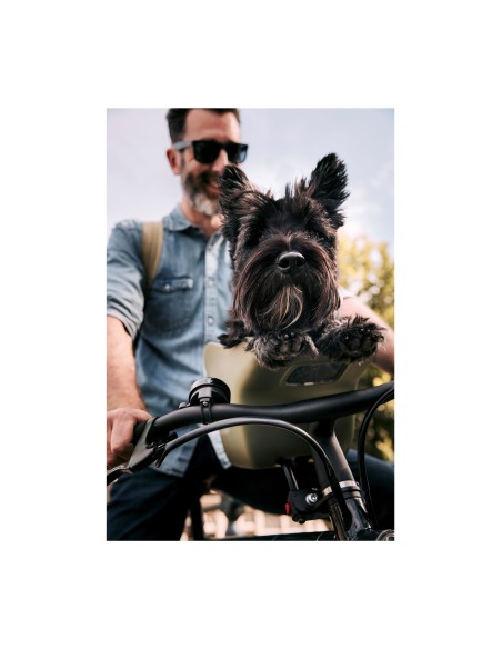 Kvisp hondenfietsmand met harnas M midnight gray