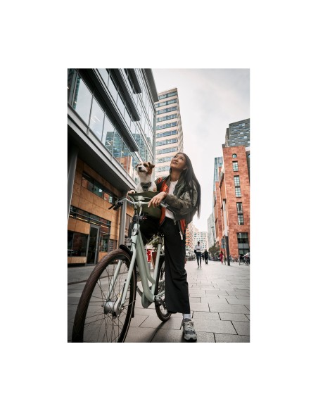 Kvisp hondenfietsmand met harnas M midnight gray