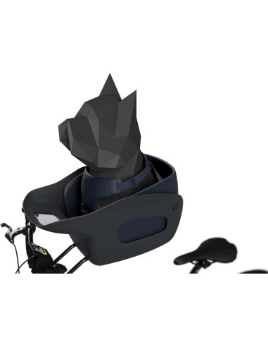 Kvisp hondenfietsmand met harnas M midnight gray