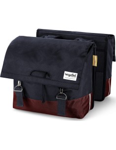 Urban Proof fietstas dubbel recycled rood grijs 40L