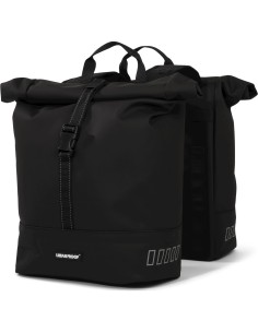 Urban Proof fietstas dubbel Rolltop bag recycled zwart 38L