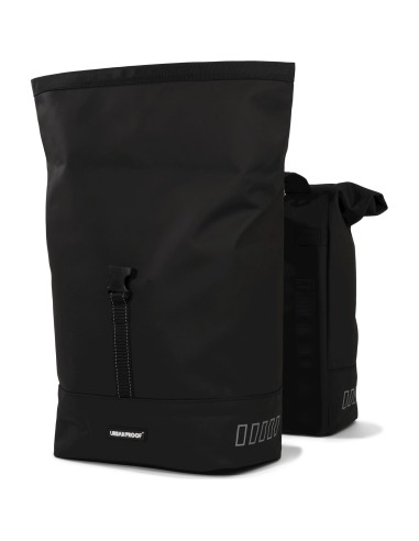 Urban Proof fietstas dubbel Rolltop bag recycled zwart 38L