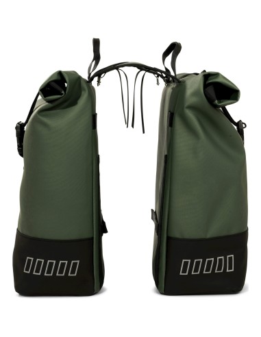 Urban Proof fietstas dubbel Rolltop bag recycled groen 38L