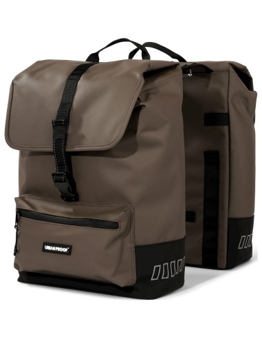 Urban Proof fietstas dubbel Cargo bag recycled bruin 38L