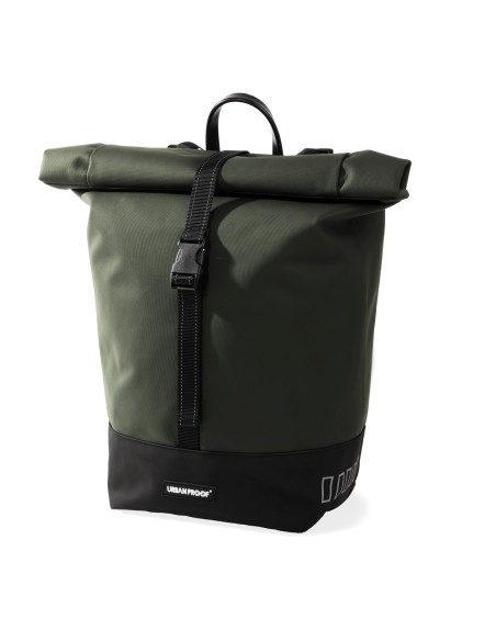 Urban Proof fietstas enkel Rolltop bag recycled groen 20L