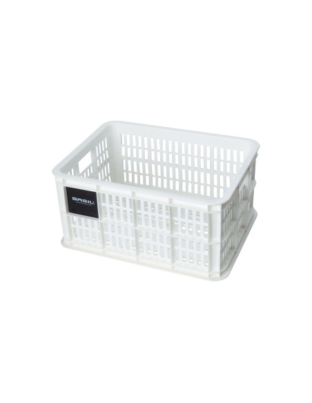 Basil fietskrat S bright white 17.5L recycled