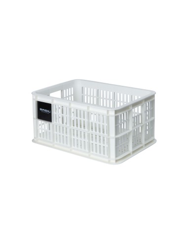 Basil fietskrat S bright white 17.5L recycled