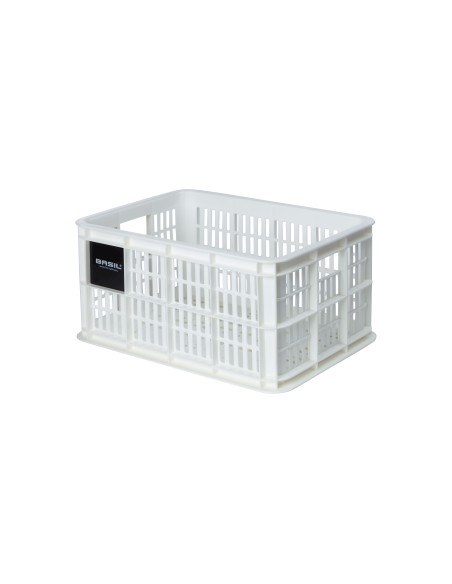 Basil fietskrat S bright white 17.5L recycled