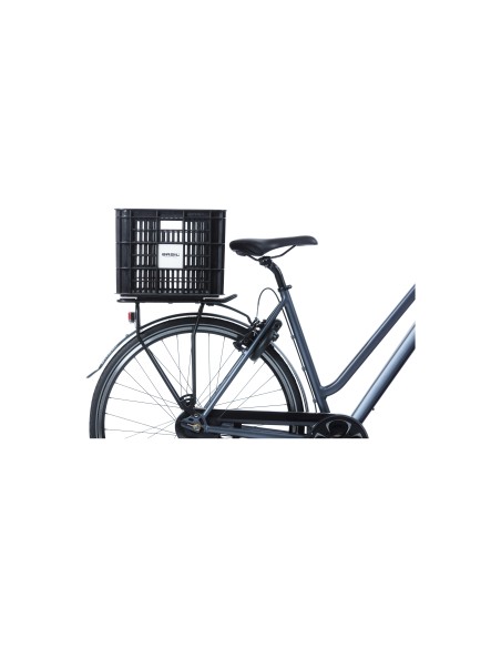 Basil fietskrat L 40L recycled zwart
