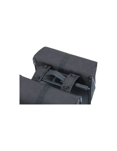 Basil fietstas dubbel Forte zwart MIK 35L