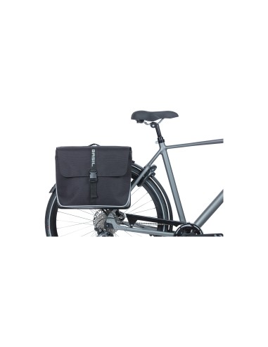 Basil fietstas dubbel Forte zwart MIK 35L