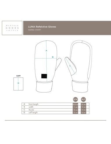 Weathergoods Sweden reflecterende wanten Luna Splatter M/L