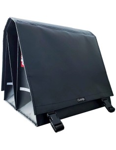 Clarijs fietstas dubbel XL PVC 46L met uitsparing mat zwart