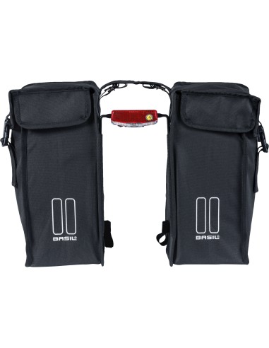 Basil fietstas dubbel Mara XXL zwart 47L