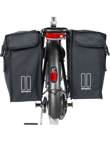 Basil fietstas dubbel Mara XXL zwart 47L