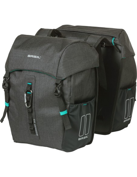 Basil fietstas dubbel Discovery 365D zwart melee 18L