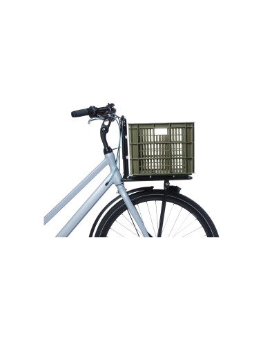 Basil fietskrat L moss green 40L recycled