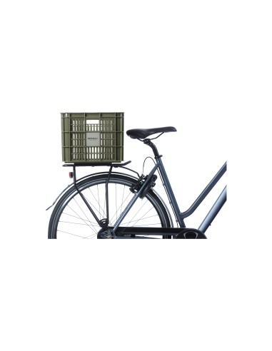 Basil fietskrat L moss green 40L recycled