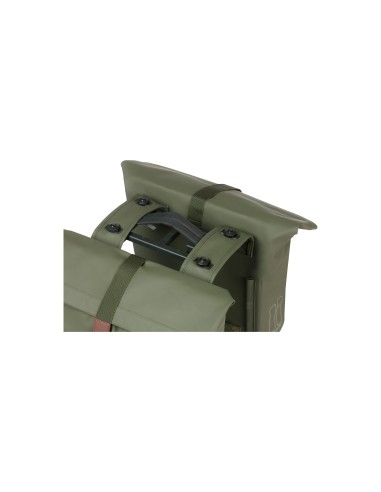 Basil fietstas dubbel City moss green MIK 28-32L