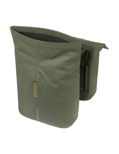 Basil fietstas dubbel City moss green MIK 28-32L