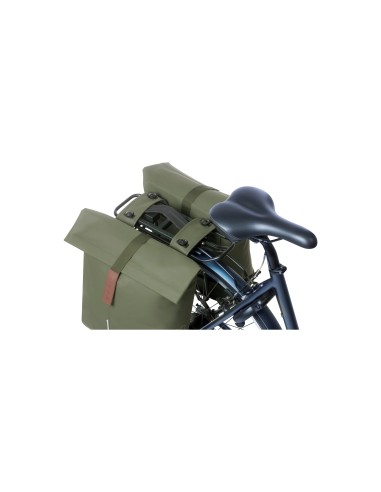 Basil fietstas dubbel City moss green MIK 28-32L