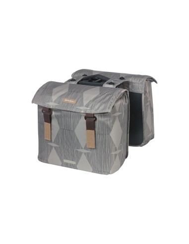 Basil fietstas dubbel Elegance chateau taupe MIK 40-49L